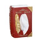 Capa de lenços, porta-lenços, dispensador, estilo livro, vermelho