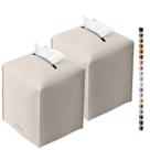 Capa de lenços Tclouda PU Leather Double Off-White