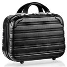 Capa de maquiagem JzrTravel, capa dura de 14 polegadas, PC e ABS roxa