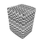 Capa de Máquina de Lavar P Zig Zag com Zíper Forrada