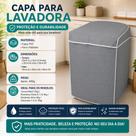 Capa de Maquina de Lavar PVC Cinza com Tampa Tamanho P Impermeável para Brastemp Electrolux Consul