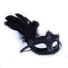 Capa de meia face Feather Mask Party Black Venice Capa de meia face Feather Mask Party Black Venice