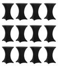 Capa de mesa de coquetel Tina's Highboy Spandex 32x43cm preta x12