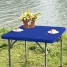 Capa de mesa Nacuci Square Fitted Stretch Spandex azul 86x86cm