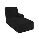 Capa de mobília ULTICOR Chaise Cover preta Large Right
