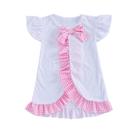 Capa de natação XRTBMN Girls Terry Fly Sleeve, xadrez 4-5T, rosa
