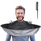 Capa de peluquería impermeable y plegable negra Lictin para corte de cabello
