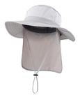 Capa de pescoço Sun Hat Home Prefer Summer, boné de pesca cinza claro