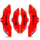 Capa de Pinça de Freio Brembo Vermelho kit c/ 4 unid