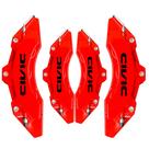 Capa de Pinça de Freio Civic Vermelho logo preto kit c/ 4 unid