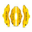 Capa de Pinça de Freio Tuning Mercedes-Benz amarelo kit c/ 4 unid + cola