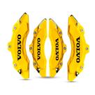 Capa de Pinça de Freio Tuning VOLVO amarelo - kit c/ 4 unid + cola