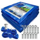 Capa de Piscina Azul CK300 2.5x2 Metros + Kit Instalação