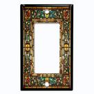Capa de Placa de Interruptor de Metal com Vitral Vitoriano