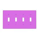 Capa de placa de parede para interruptor de luz toggle quádruplo de 4 módulos, lavanda Capa de placa de parede para interruptor de luz toggle quádruplo de 4 módulos, lavanda