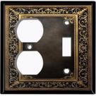 Capa de placa para interruptor de luz em metal, padrão, 2 módulos combinados Capa de placa para interruptor de luz em metal, padrão, 2 módulos combinados