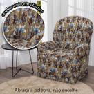 Capa de Poltrona do Papai 1 lugar Malha Gel Elasticada Estampada