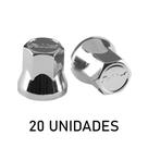 Capa de Porca Roda 33mm Alta Cromada 20 Unidades Capa de Porca Roda 33mm Alta Cromada 20 Unidades