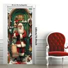 Capa de Porta de Natal Gigante - 35,4 x 70,8 Polegadas - Decoração de Natal para Casa