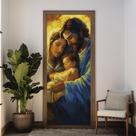 Capa De Porta Veste Facil Decoração Religiosa Estampa Jesus Maria Fé Proteção Divina Capa De Porta Veste Facil Decoração Religiosa Estampa Jesus Maria Fé Proteção Divina