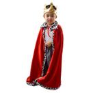 Capa de Rei Vermelha Luxuosa Infantil 80 cm pra Fantasia Medieval Realeza Carnaval Halloween Teatro Escola