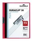 Capa de relatório durável DURACLIP tamanho carta 30 páginas vermelha x25 Capa de relatório durável DURACLIP tamanho carta 30 páginas vermelha x25