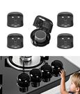Capa de segurança Kids Stove Knob, pacote com 5 unidades, JOYLION, preta