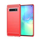 Capa de silicone antichoque para samsung galaxy s10, s10e, s10plus, fibra