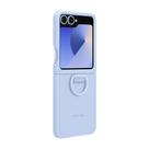 Capa de silicone com anel para Samsung Galaxy Z Flip6, azul