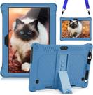Capa de silicone compatível com o bloco de notas Dragon Touch K10, capa protetora macia antiderrapante de 10 polegadas para ZONKO 10.1, Hoozo 10, Winsing 10, Lectrus 10.1 caneta stylus e alça de mão - azul escuro