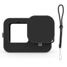 Capa de Silicone GoPro Hero 11 / 10 / 9 Black + Tampa para Lente + Cordão