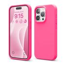 Capa de silicone líquido elago para iPhone 15 Pro rosa vívido
