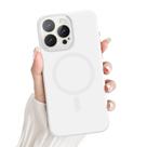 Capa de silicone líquido magnético Newseego para iPhone 15 Pro Max branca