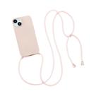 Capa De Silicone Líquido Para iPhone Com Cordão Transversal E Alça, Capa Macia Para 16 11 12 Mini 17