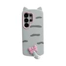 Capa De Silicone Macia Antichoque Com Laço De Gatinho Para Samsung Galaxy S26 S25 S24 S23 A17 A54