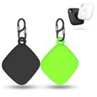 Capa de silicone para Tile Mate 2022 Tracker, pacote com 2 unidades (preta+verde)