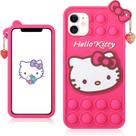 Capa de silicone Rose Cat para iPhone 11, desenho animado, engraçado, fofo, exclusivo, Fidget, estético, protetor, muito legal, kawaii, divertido, para meninos, meninas, jovens (para iPhone 11 6.1")