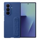 Capa de silicone Samsung Galaxy Z Fold7 azul-marinho com suporte