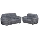 Capa de sofa 3x2 lugares estampada resistente Padrao Malha gel 21 elasticos