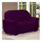 Capa De Sofá Avulsa Elasticada 2 Lugares Em Malha Roxo - Shop Casa Nobre