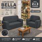 Capa de Sofá Bella Coladinha Lisa Malha Gel 2 e 3 Lugares com Elástico e Tarugos Antiderrapantes Capa de Sofá Bella Coladinha Lisa Malha Gel 2 e 3 Lugares com Elástico e Tarugos Antiderrapantes