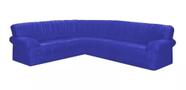 Capa De Sofá De Canto Para Sofa 5 e 6 Lugares Com Braço Elasticada Malha gel