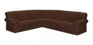 Capa De Sofá De Canto Para Sofa 5 e 6 Lugares Com Braço Elasticada Malha gel