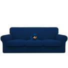 Capa de sofá Easy-Going, impermeável, elástica, azul marinho para 3 almofadas