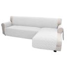 Capa de sofá Easy-Going, sofá secional em forma de L, branco