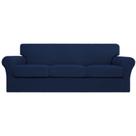 Capa de sofá Easy-Going Stretch de 4 peças para 3 almofadas. Sofá azul marinho Capa de sofá Easy-Going Stretch de 4 peças para 3 almofadas. Sofá azul marinho
