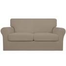 Capa de sofá elástica e fácil de usar para Loveseat Natural