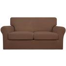Capa de sofá elástica fácil de usar para Loveseat Brown
