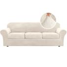 Capa de sofá H.VERSAILTEX Modern Velvet Plush XL Ivory