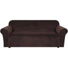 Capa de sofá H.VERSAILTEX Stretch Velvet Chocolate 226-267cm